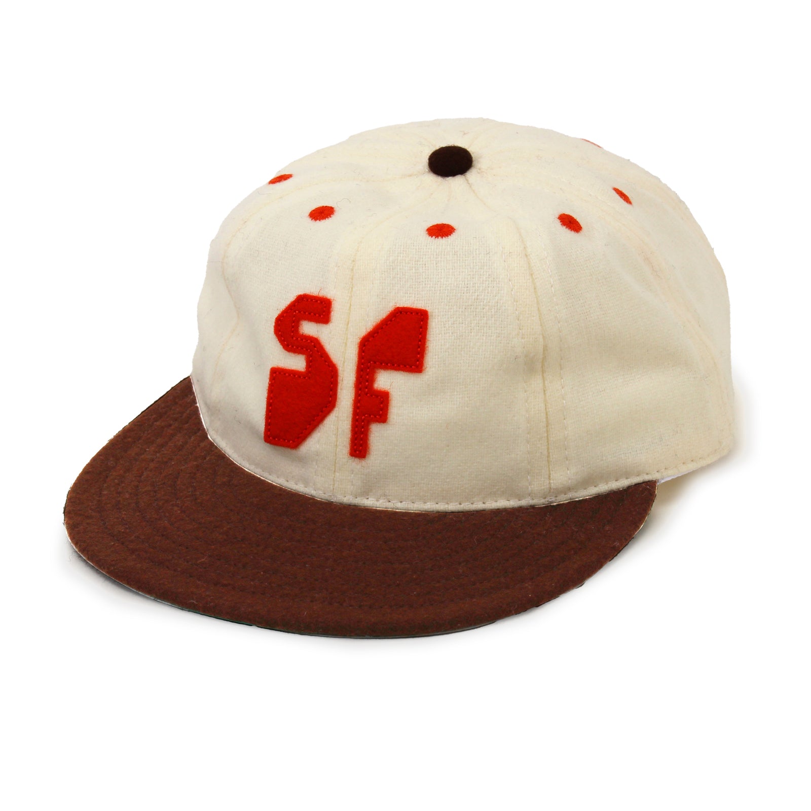 Jeffrey Sincich 8-Panel Wool SF Baseball Cap: White front view