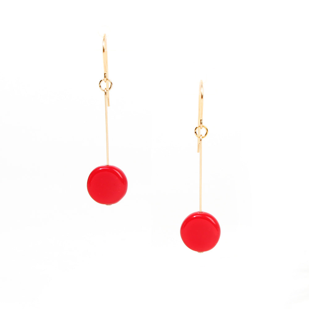 Ronnie Kappos KUSAMA-inspired red dot earrings
