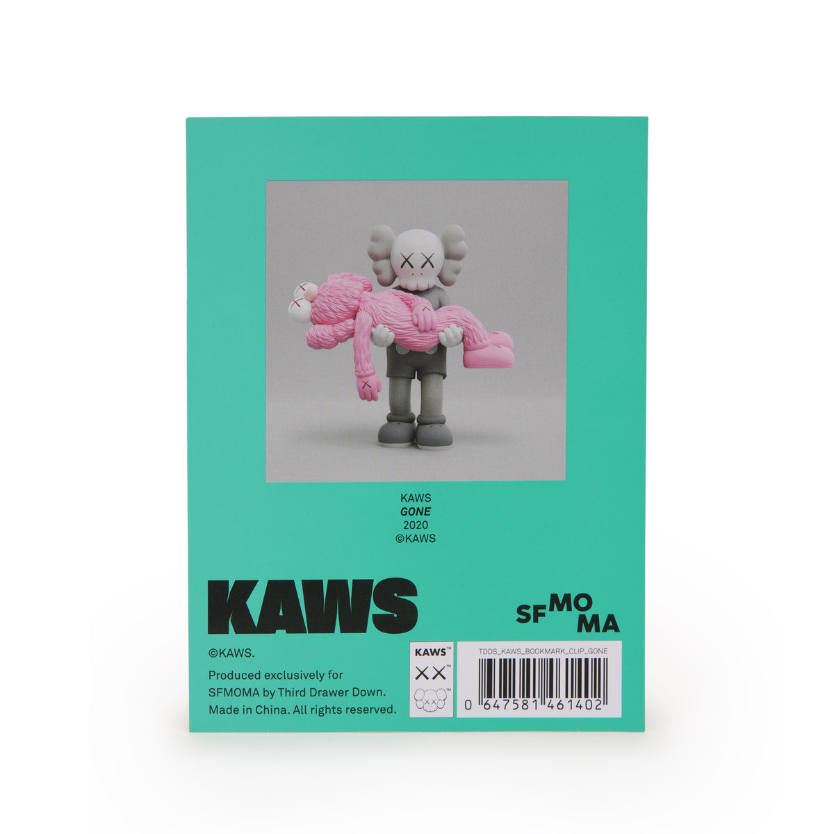 KAWS GONE Bookmark Clip backing card