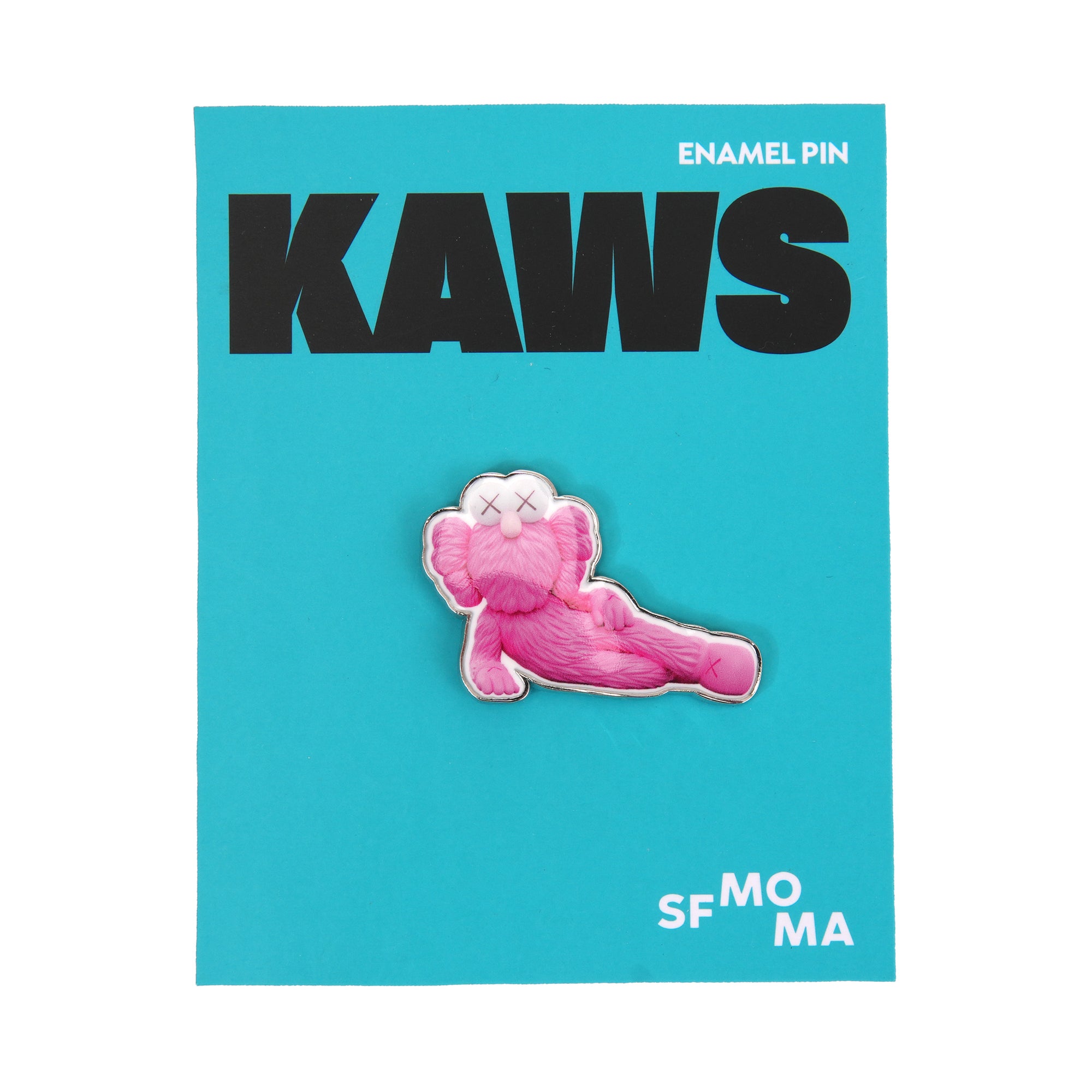 KAWS TIME OFF Pin on backing card