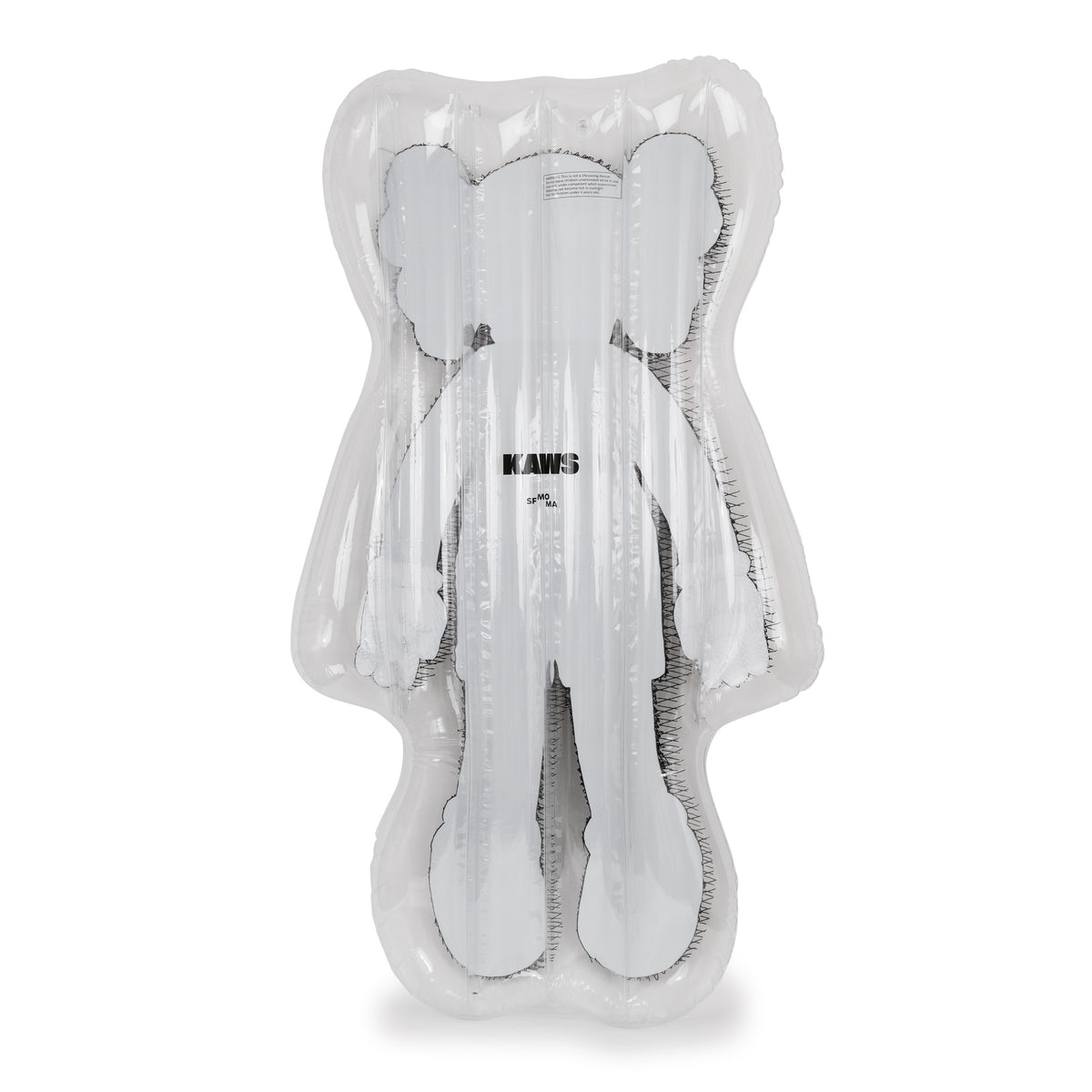 KAWS COMPANION Inflatable Pool Float back side on white