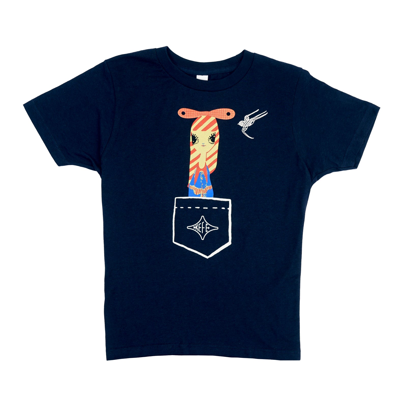 KEFE Dolly in A Pocket Youth T-shirt
