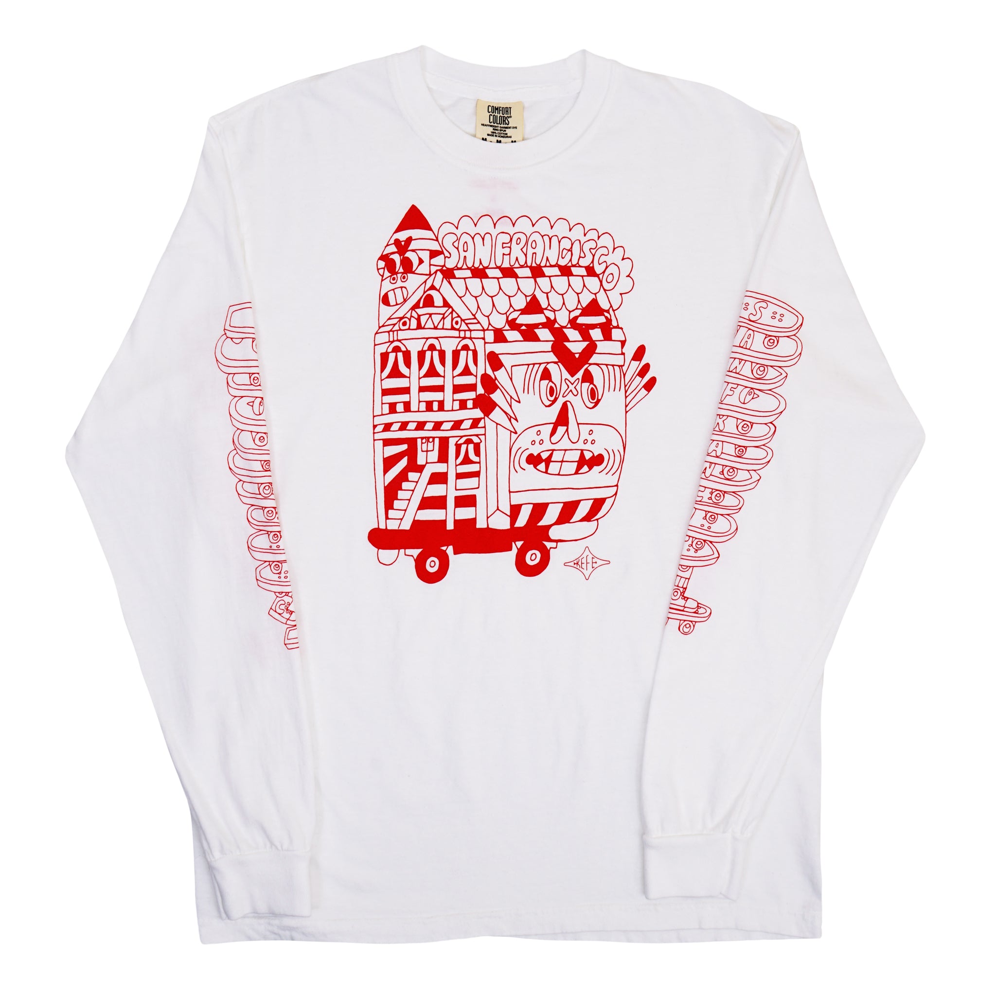 L'Appartement【KOFIE】GRAPHIC T-SH KEFE SF Skate Stack Long Sleeve T-Shirt - SFMOMA Museum Store