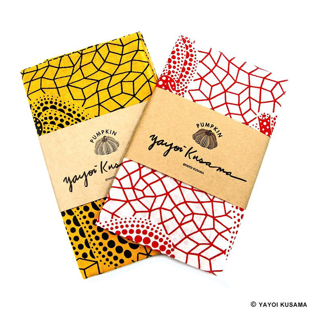 Packaging for Yayoi Kusama Pumpkin Hand Towel: Yellow and Red