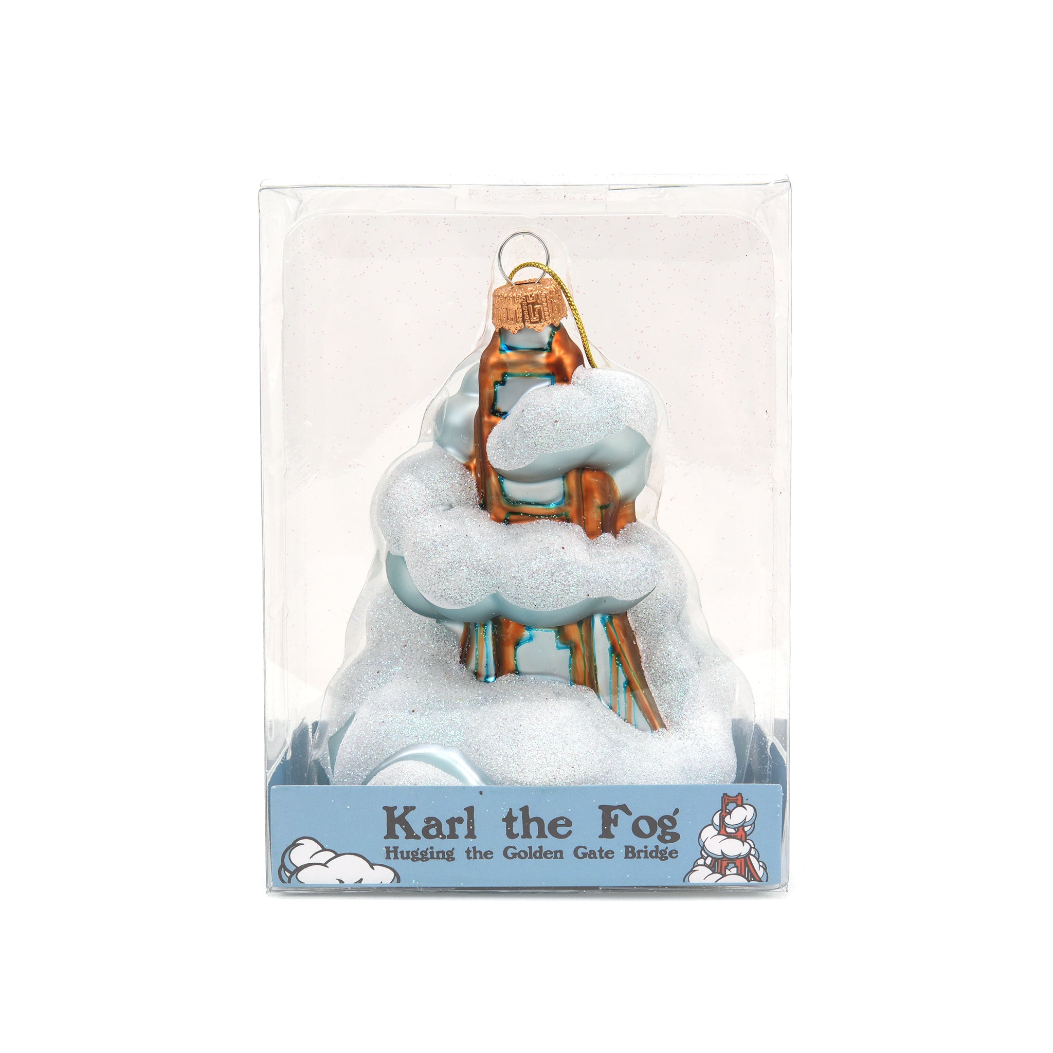 Karl the Fog Glass Ornament - SFMOMA Museum Store