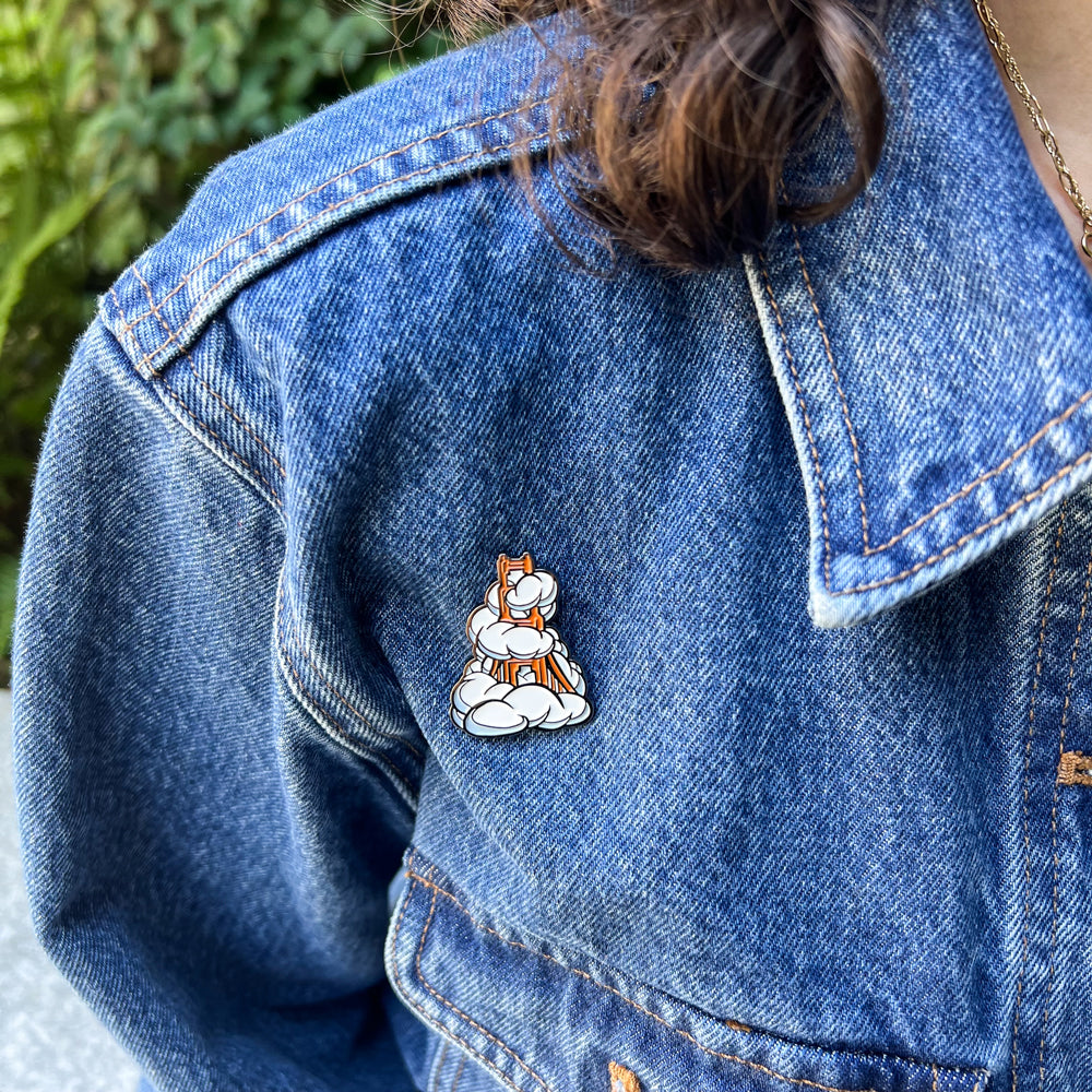 Pin on jean jacket.