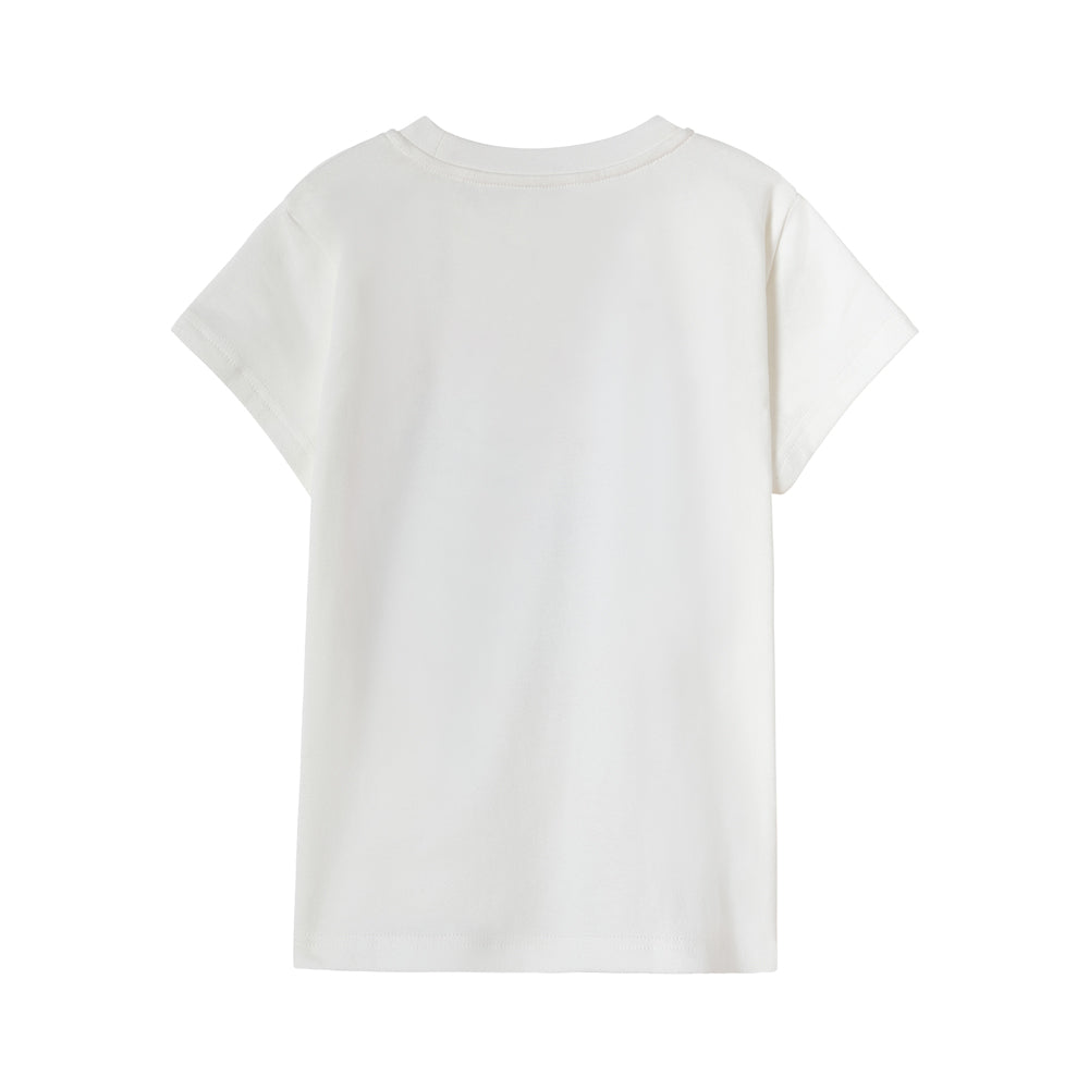 Back view, white t-shirt on a white background