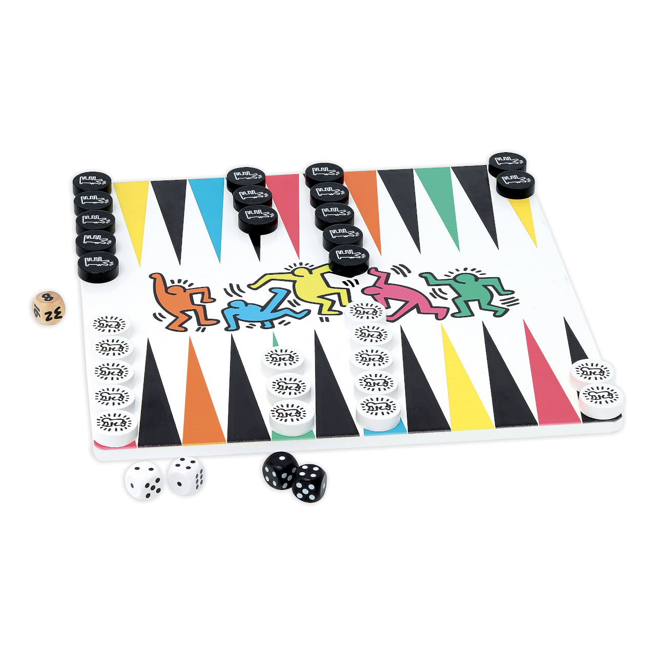 Keith Haring Checkers + Backgammon Set
