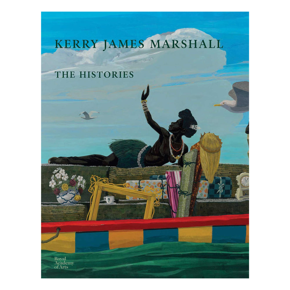 Book cover of 'The Histories' by Kerry James Marshall with a colorful scene and text.