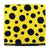 Full view of Yayoi Kusama Polka Dots Towel: Yellow and Black