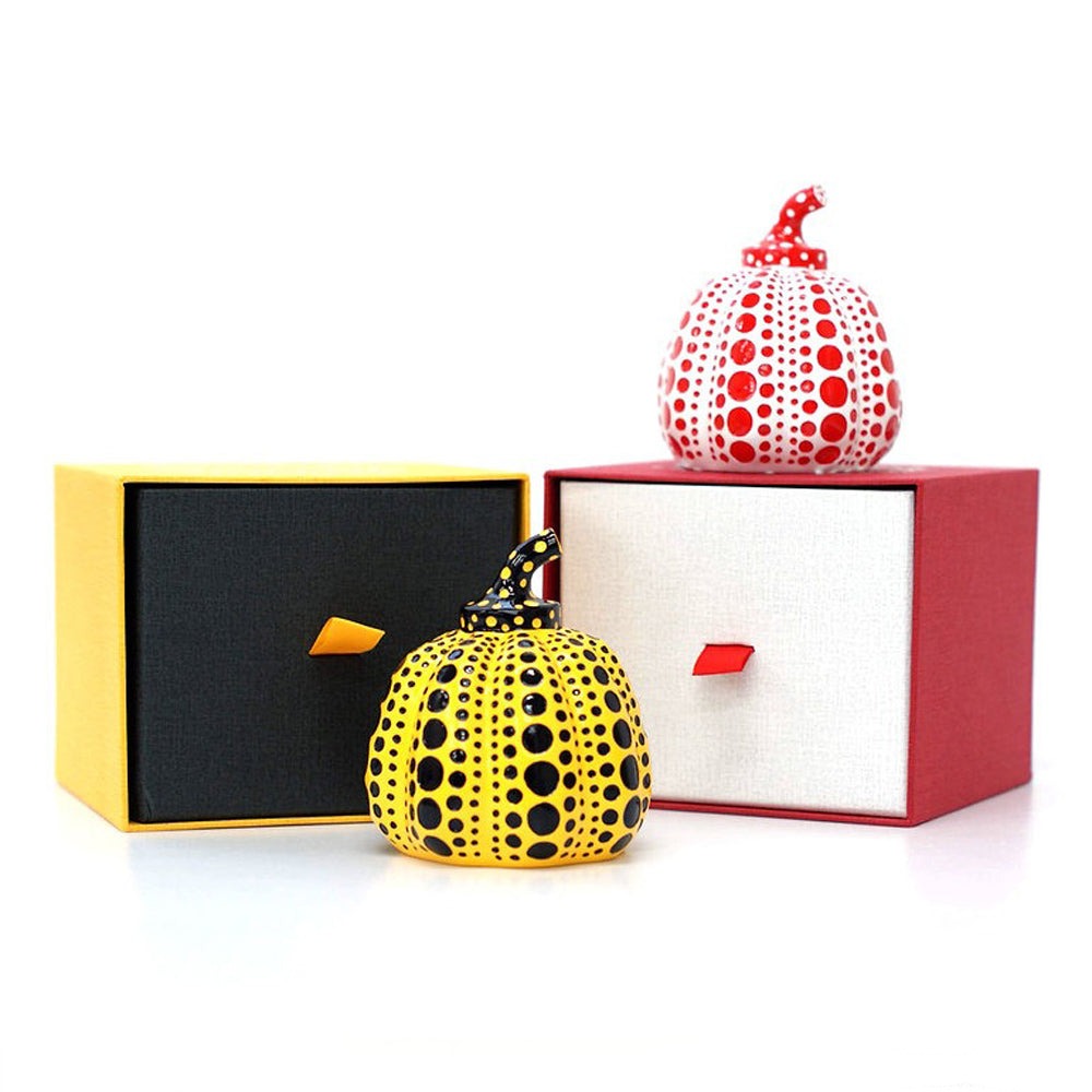 Packaging for  Kusama Object Pumpkins: White and Yellow