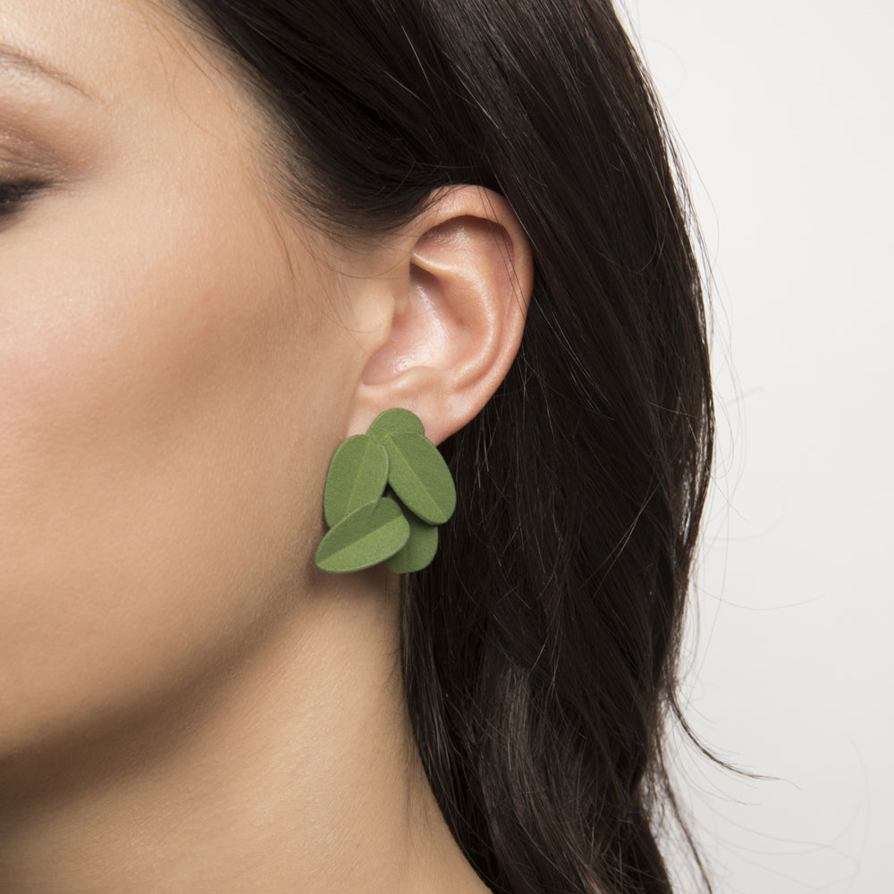 Leaves Earrings 1: Olive