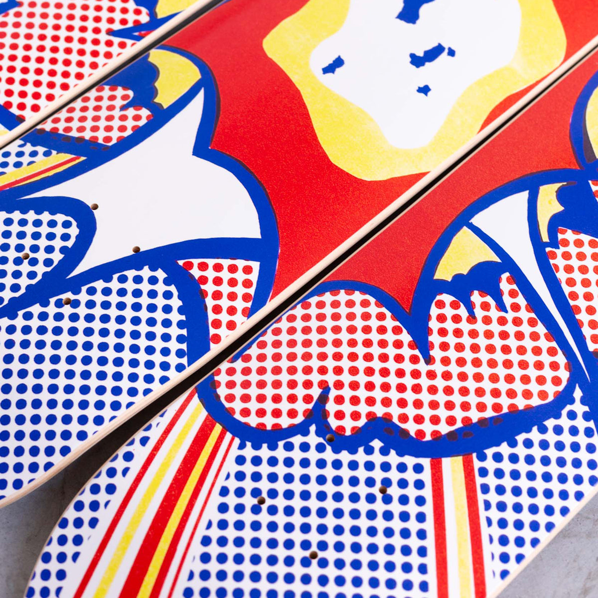 Lichtenstein Explosion Triptych Skateboards - SFMOMA Museum Store