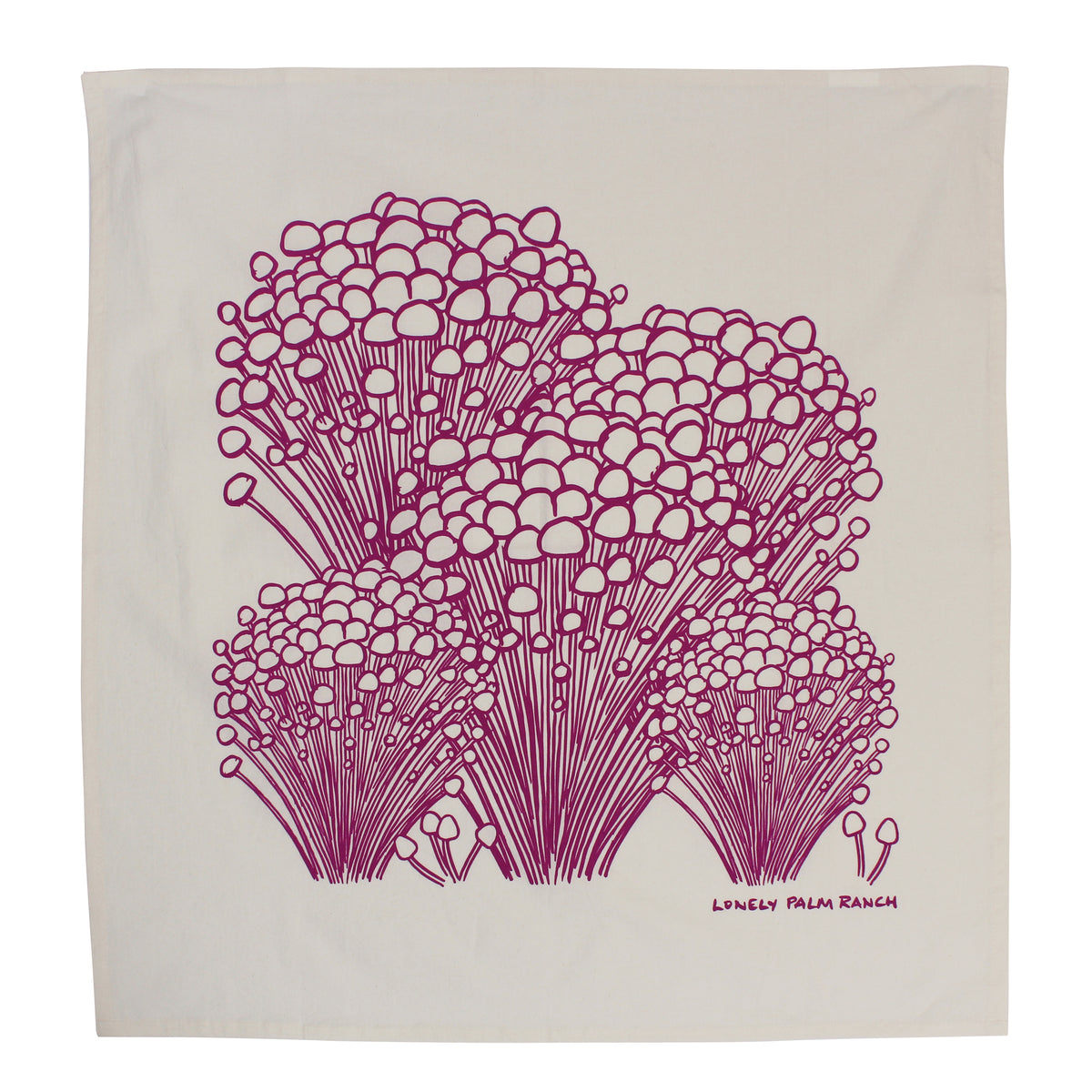 Enoki Mushroom Tea Towel by Lonely Palm Ranch