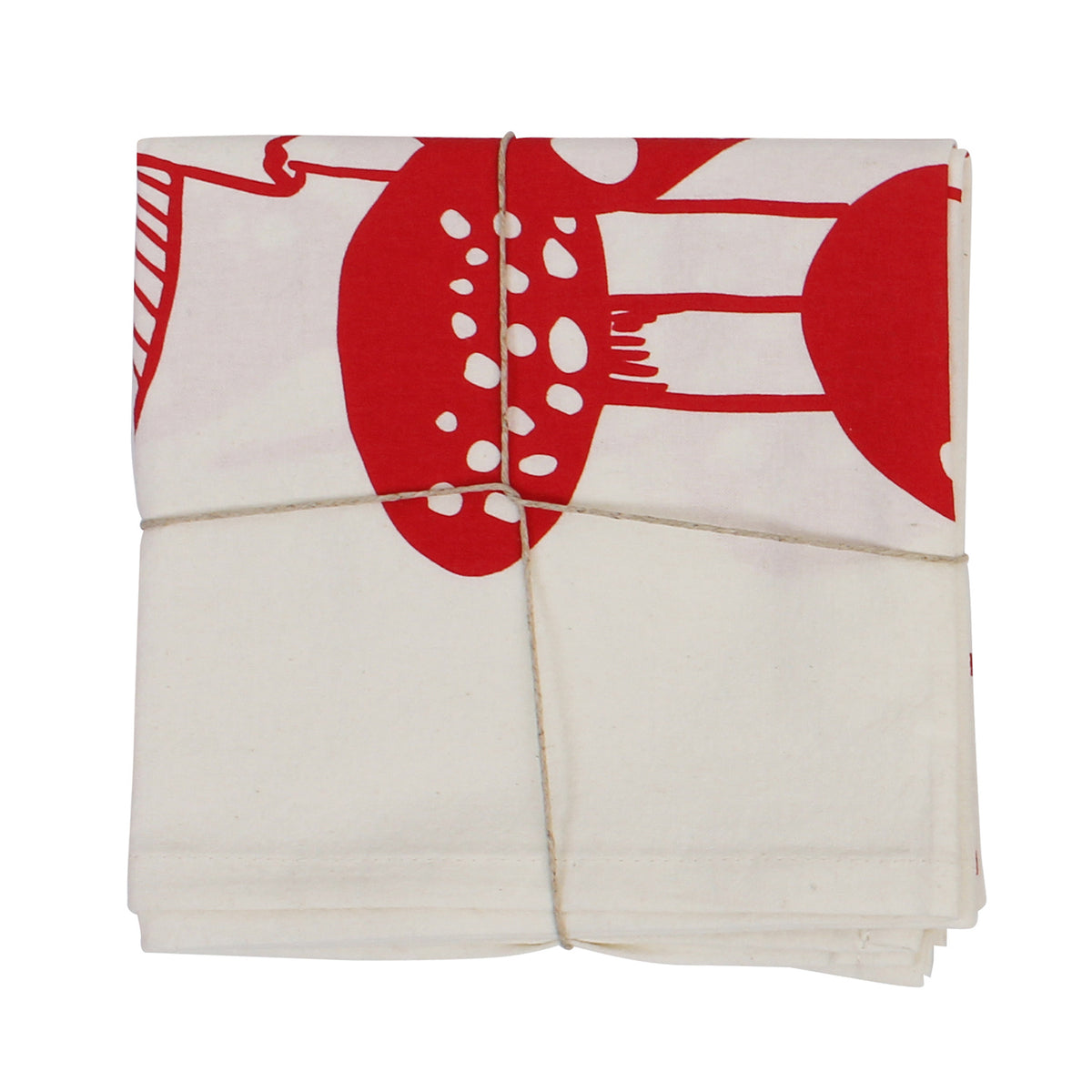 Amanita Mushroom Tea Towel packaging by Lonely Palm Ranch