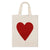 Love Red Heart Knit Tote