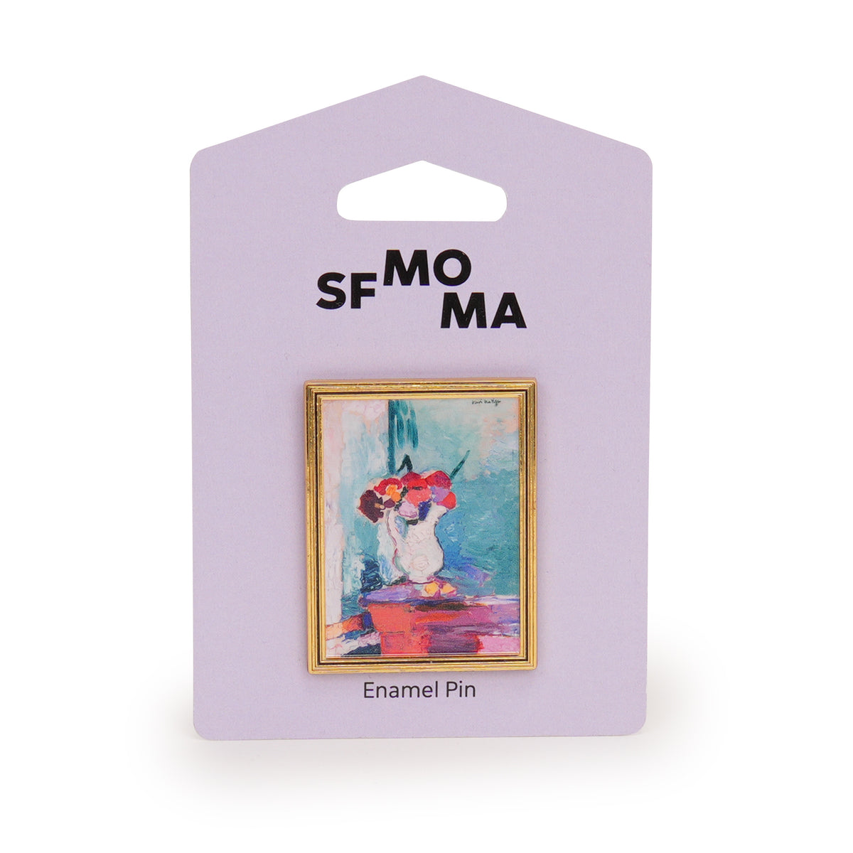 Matisse Enamel Pin: Flowers on backing card