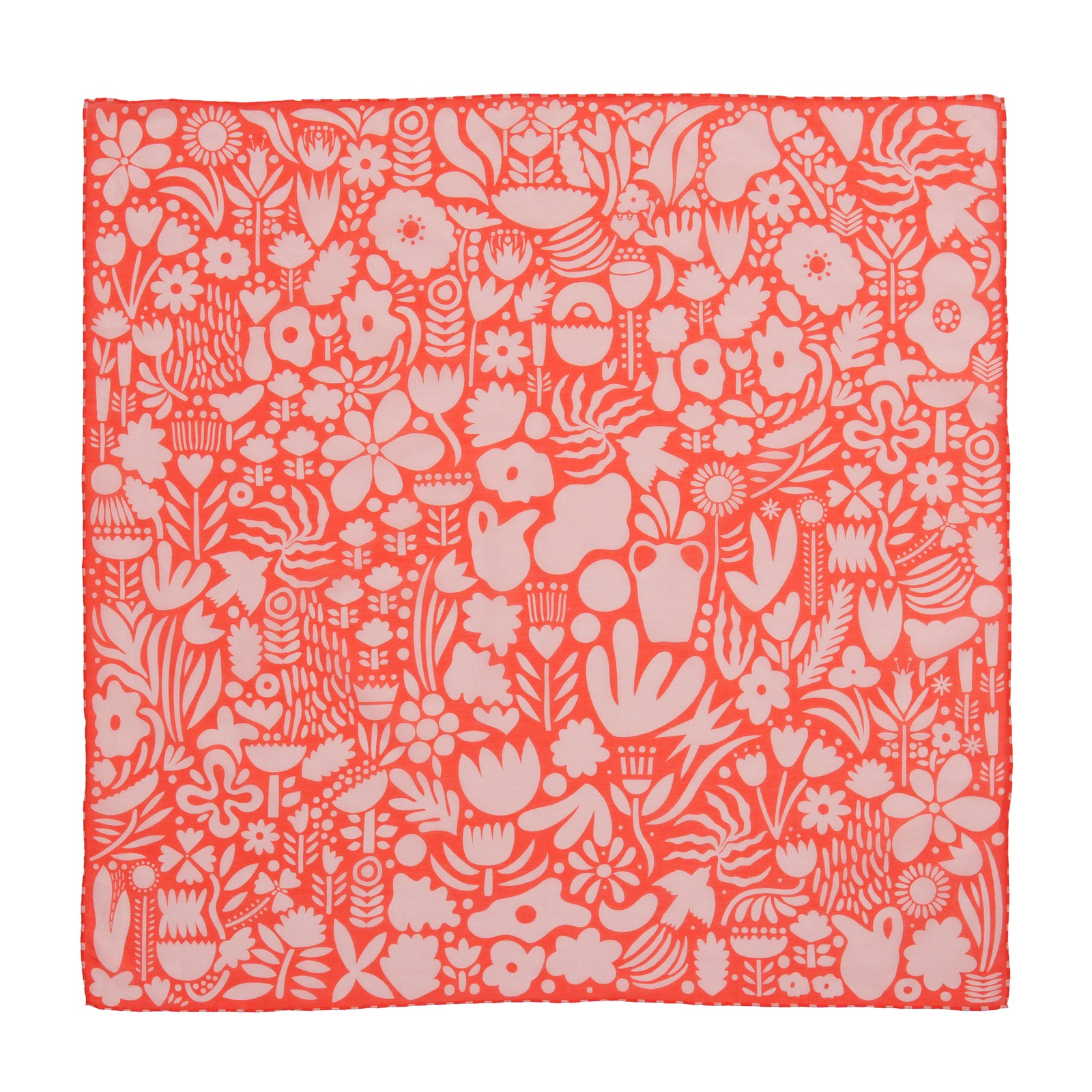 SFMOMA Henri Scarf: Red/Pink front view