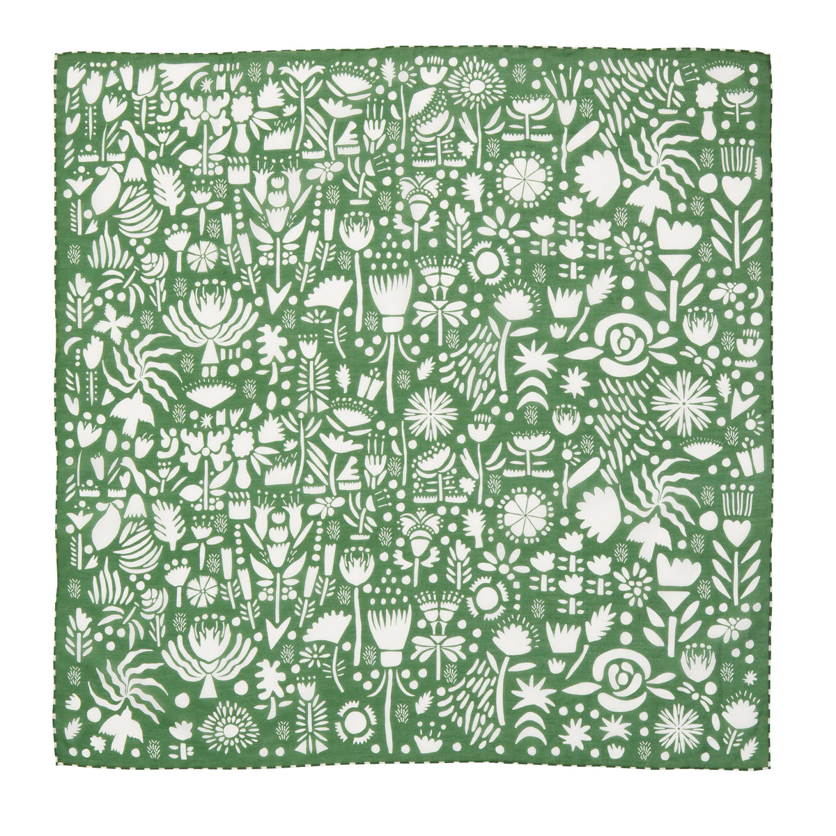 SFMOMA Henri Scarf: Green/White front view