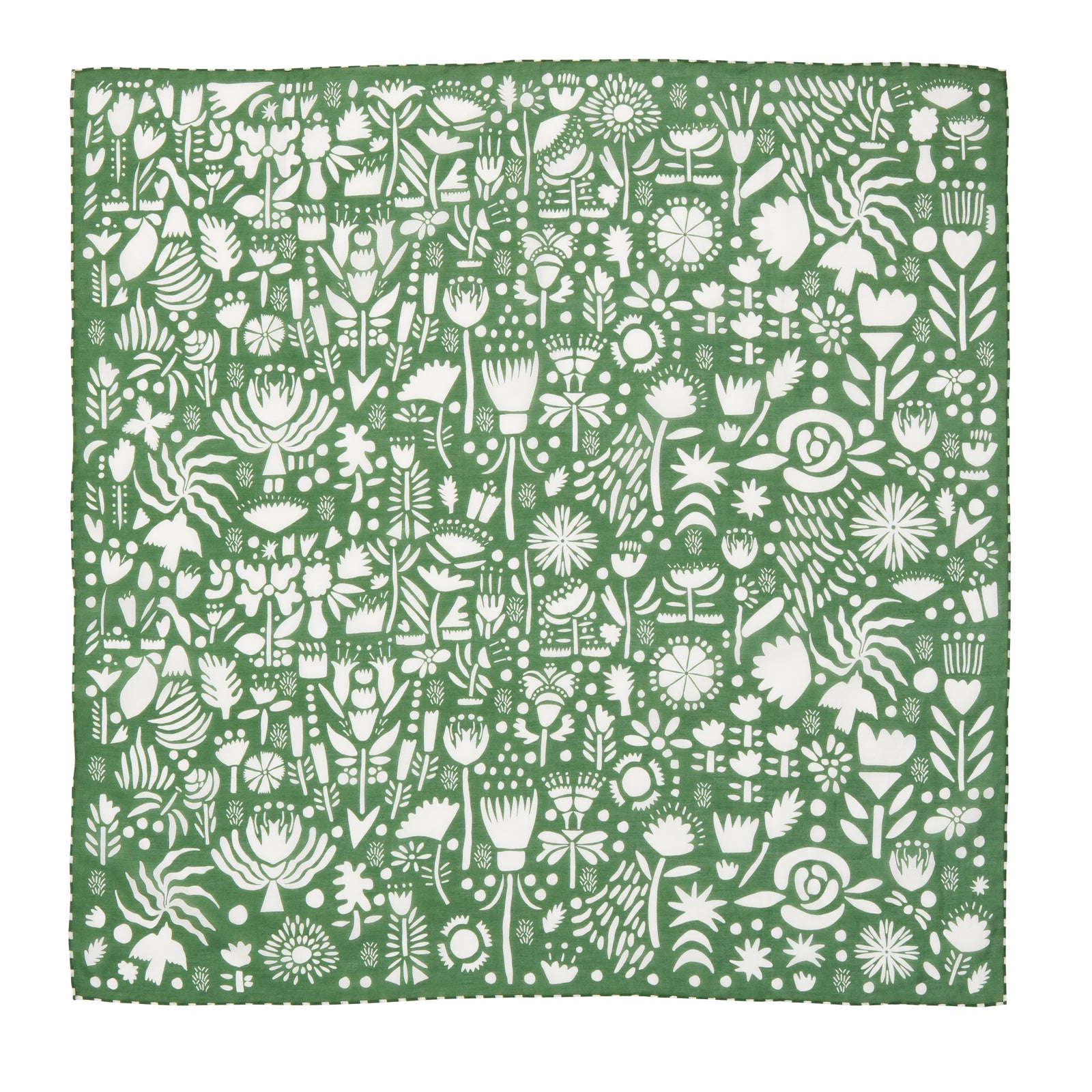 SFMOMA Henri Scarf: Green/White front view