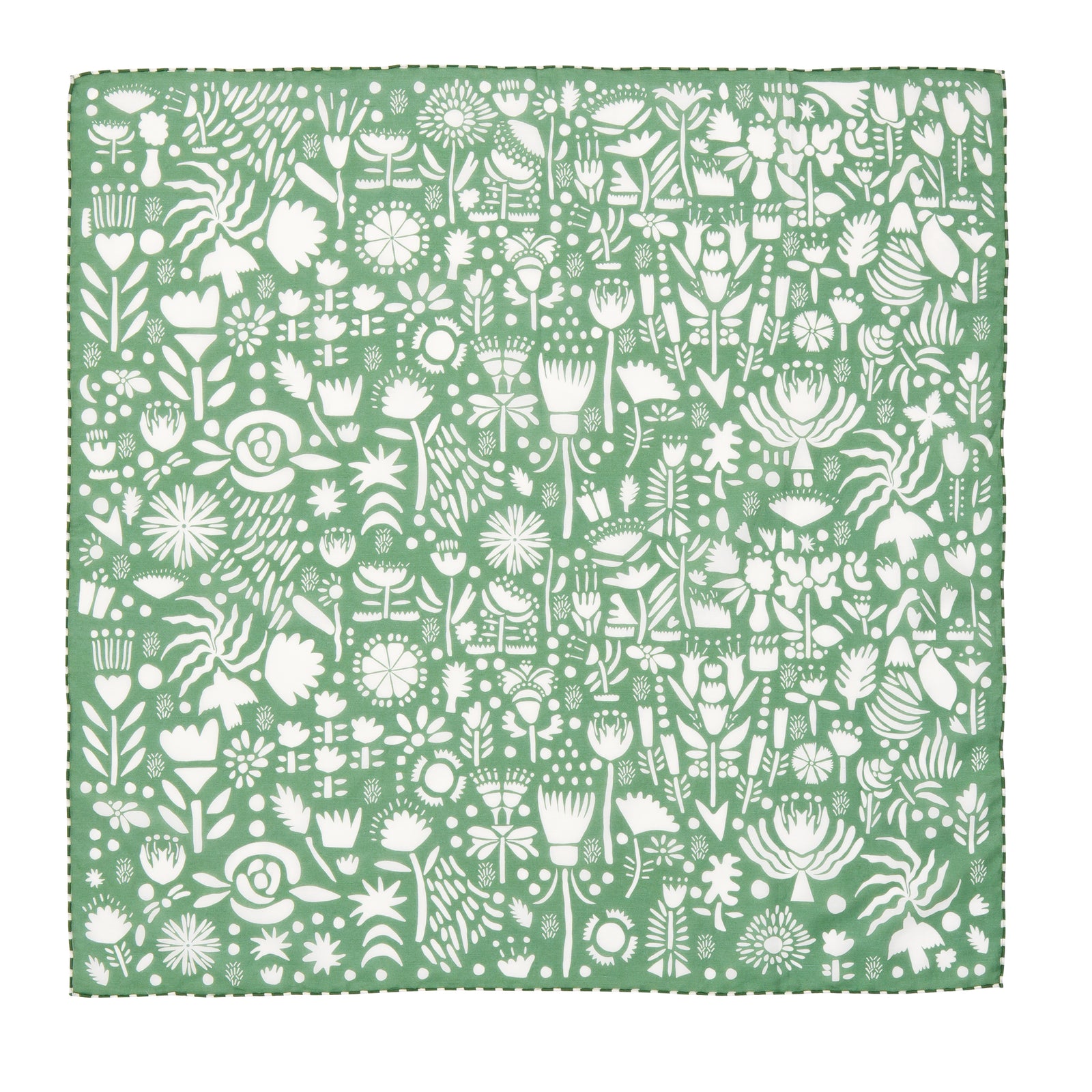 SFMOMA Henri Scarf: Green/White front view