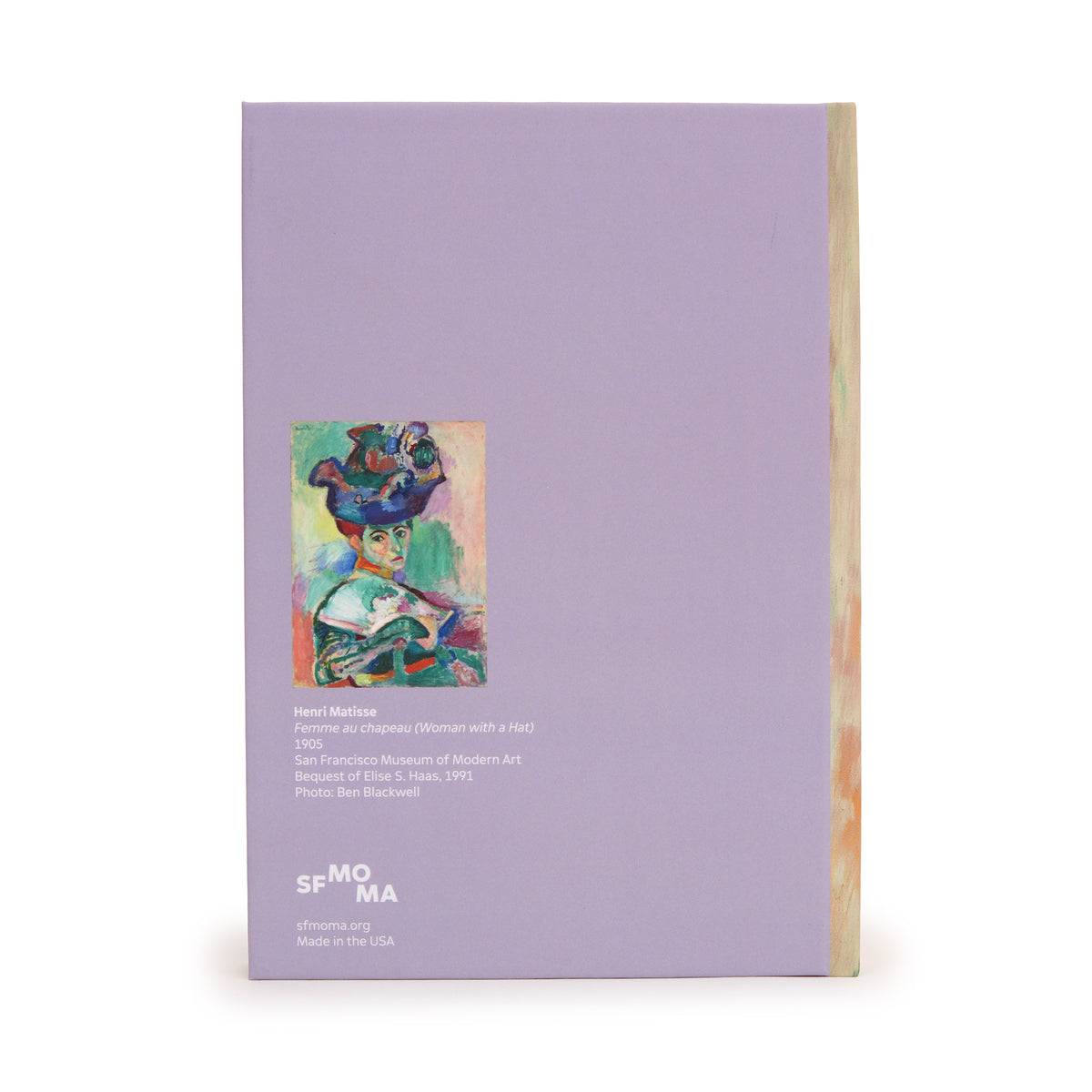 Matisee Notebook: Femme au Chapeau back cover