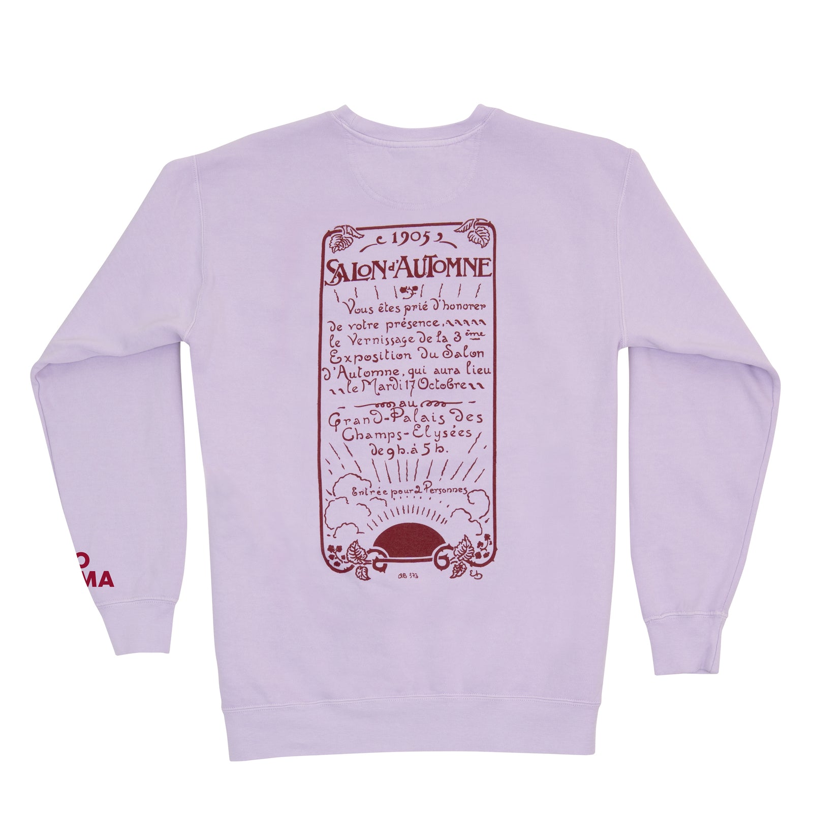 Matisse Exhibition Crewneck Sweatshirt front view on white
