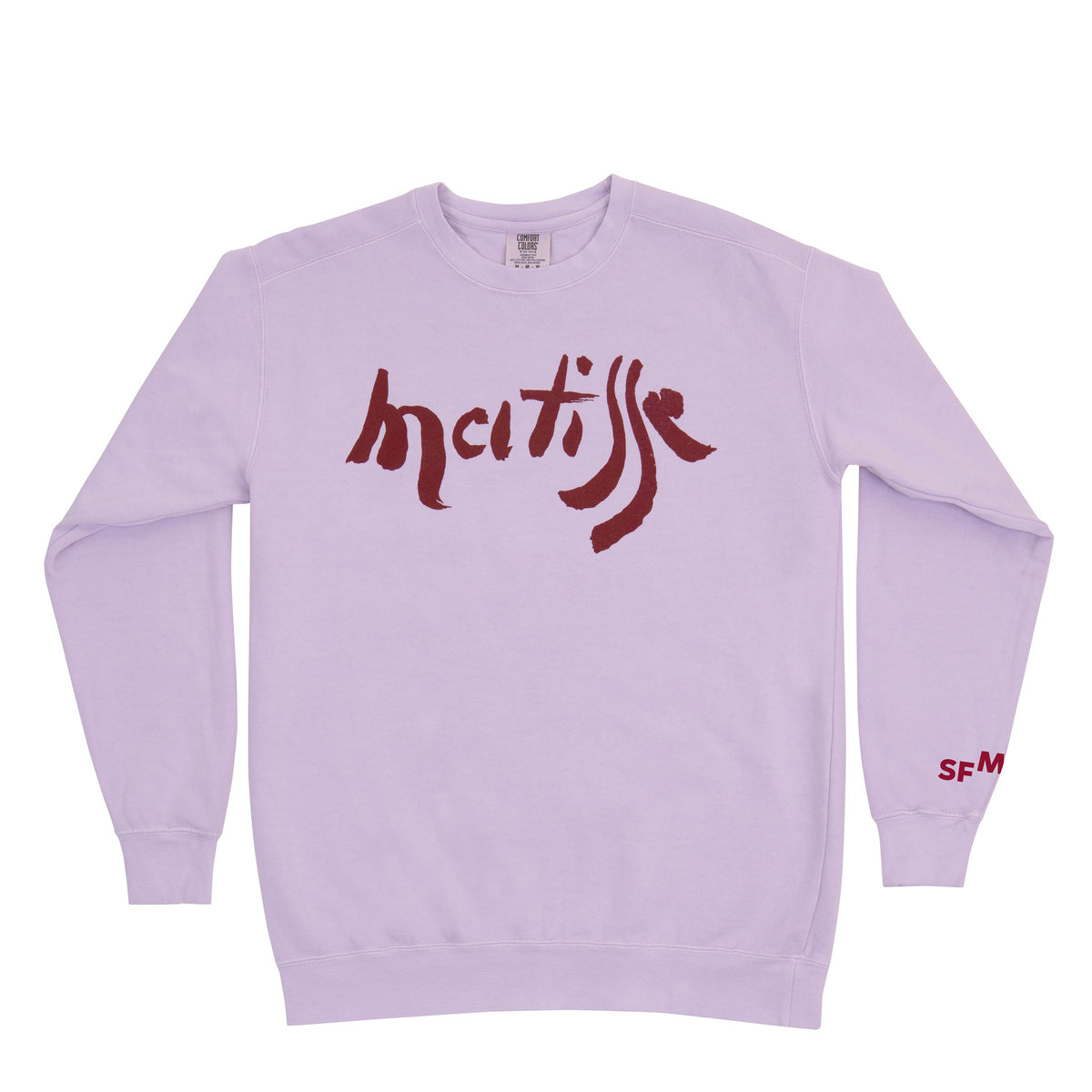 Matisse Exhibition Crewneck Sweatshirt front view on white
