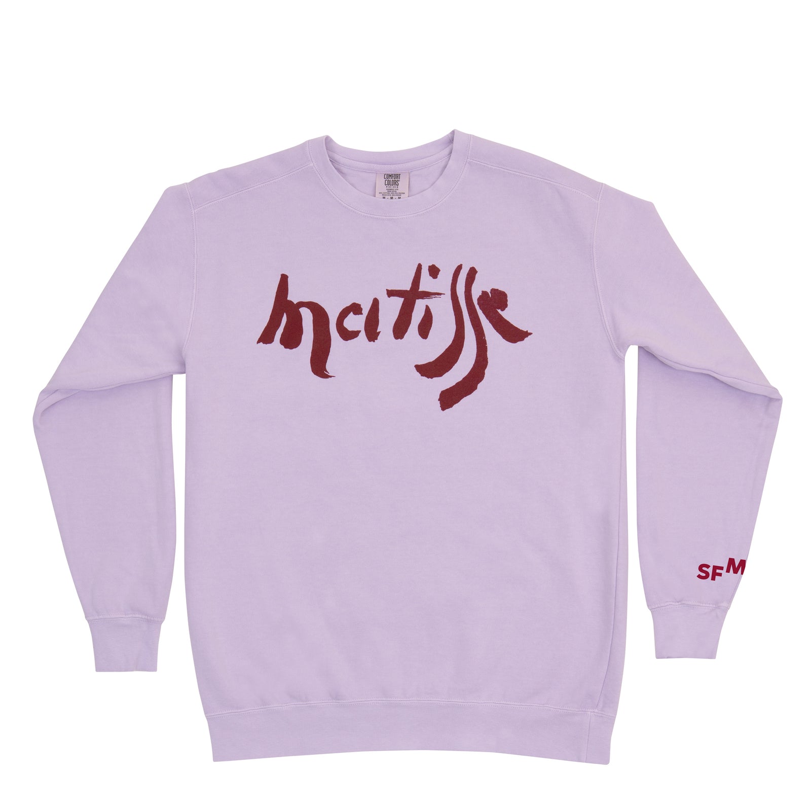 Matisse Exhibition Crewneck Sweatshirt front view on white
