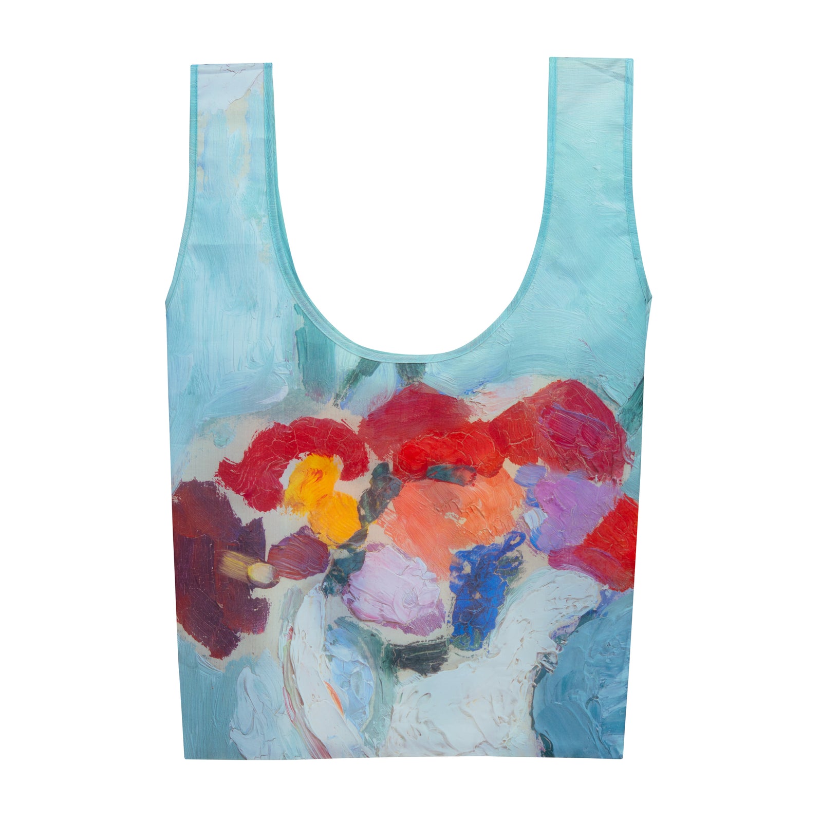 Matisse Foldable Bag: Flowers front view unfolded