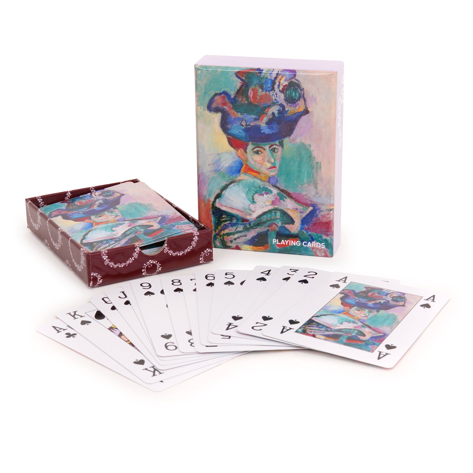 Matisse Femme au Chapeau Playing Cards in their storage box