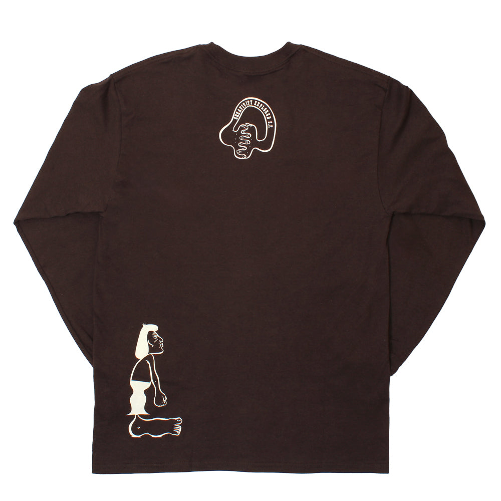 Front view of long sleeve shirt.