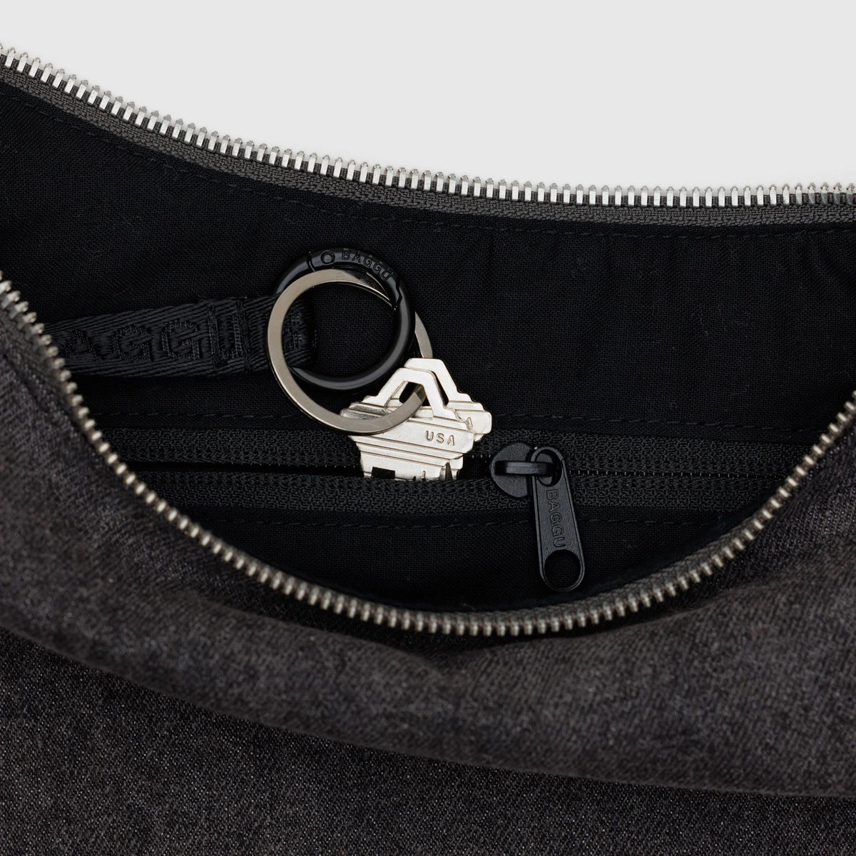 Baggu Medium Denim Crescent Bag