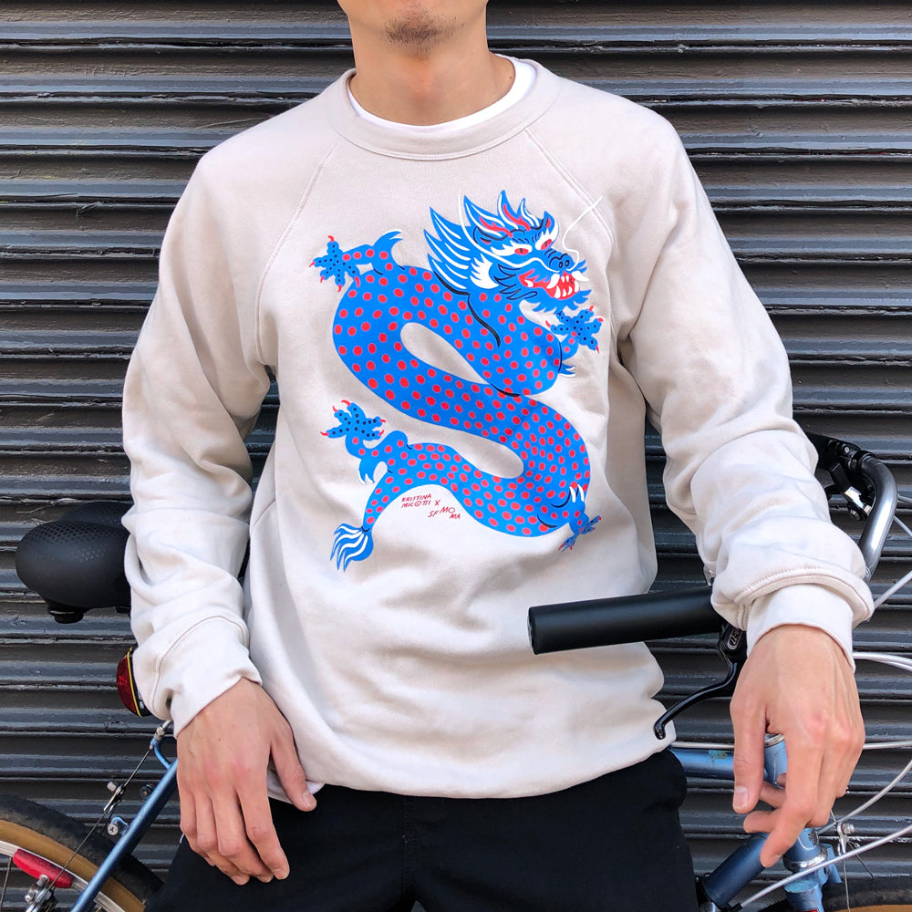 Kristina Micotti Dragon Sweatshirt on dude