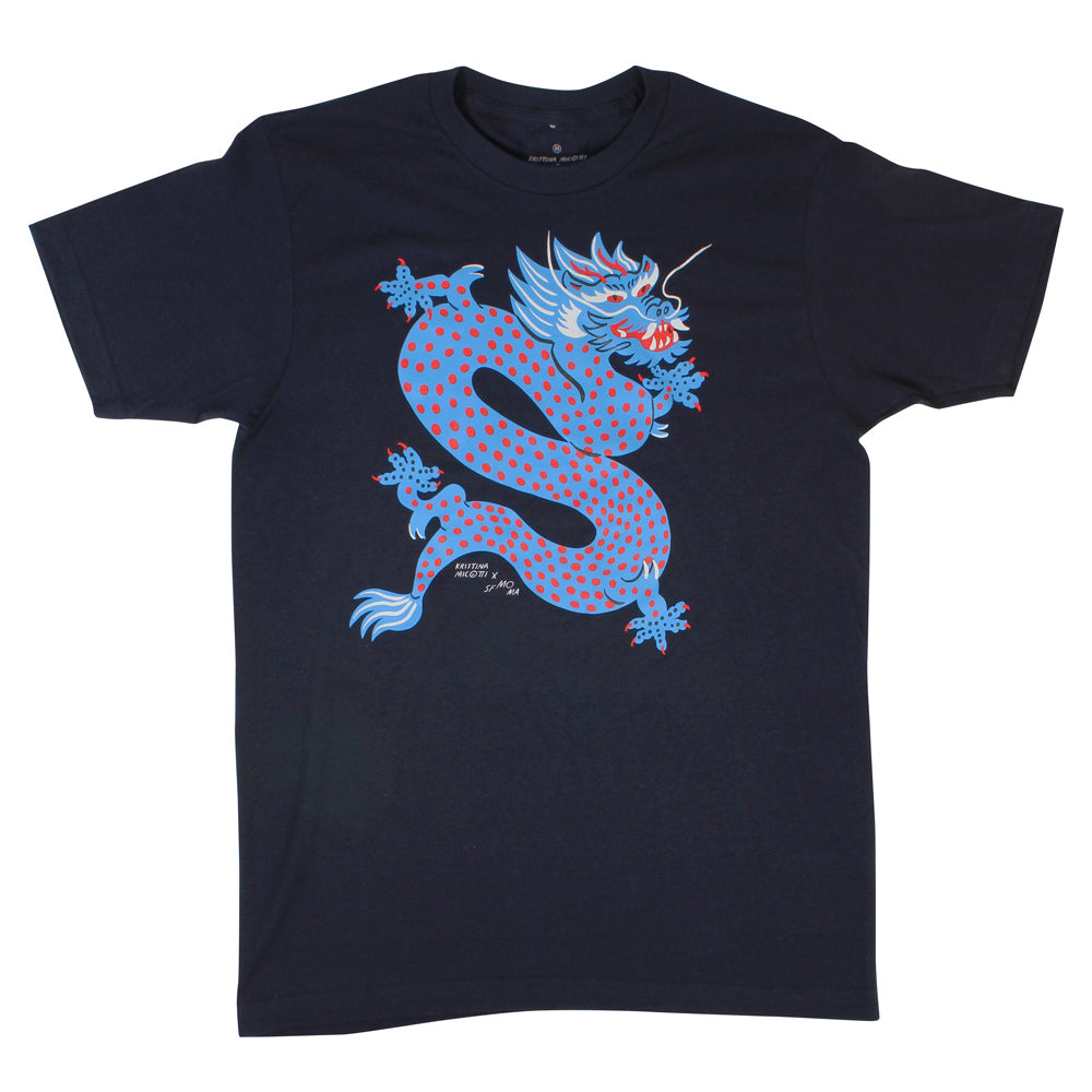 Kristina Micotti Dragon T-Shirt: Navy - SFMOMA Museum Store