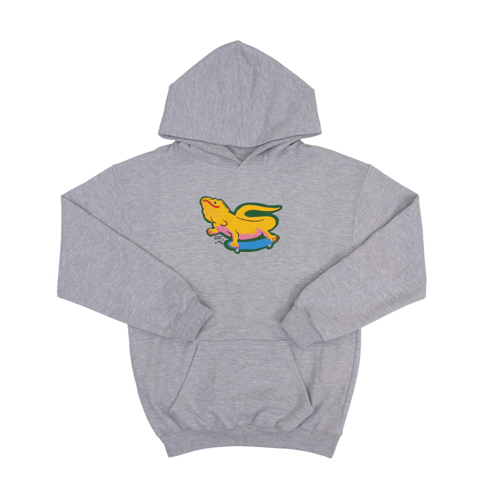 Micotti Lizard Youth Hoodie front view.