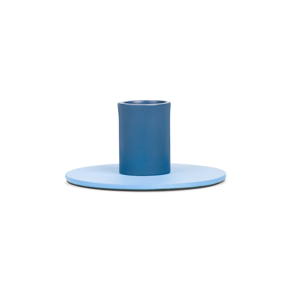 Small Two-Tone Metal Candle Holder: Nanking + Midnight