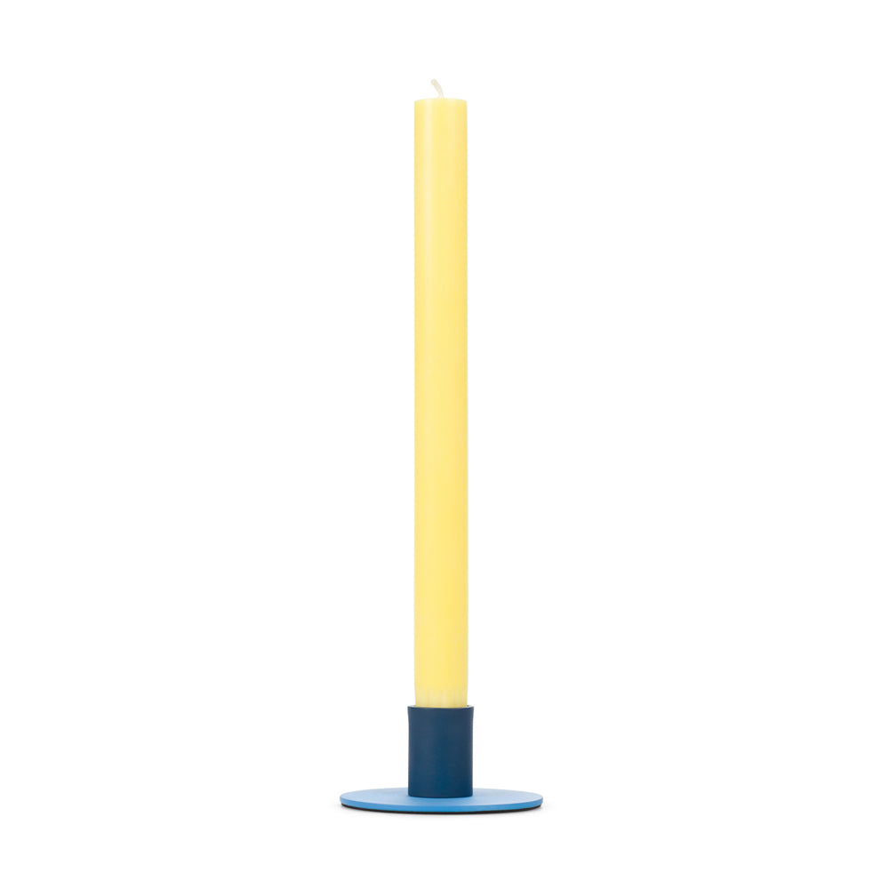 Small Two-Tone Metal Candle Holder: Nanking + Midnight