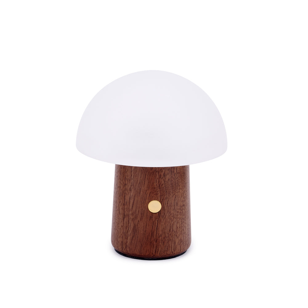 Mini Alice Mushroom Lamp: Walnut