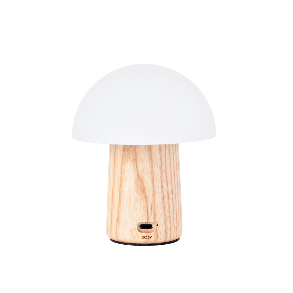 Mini Alice Mushroom Lamp: White Ash