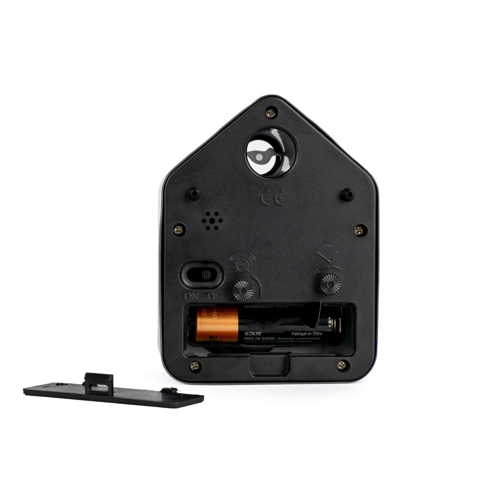 Back view of clock with battery indside.
