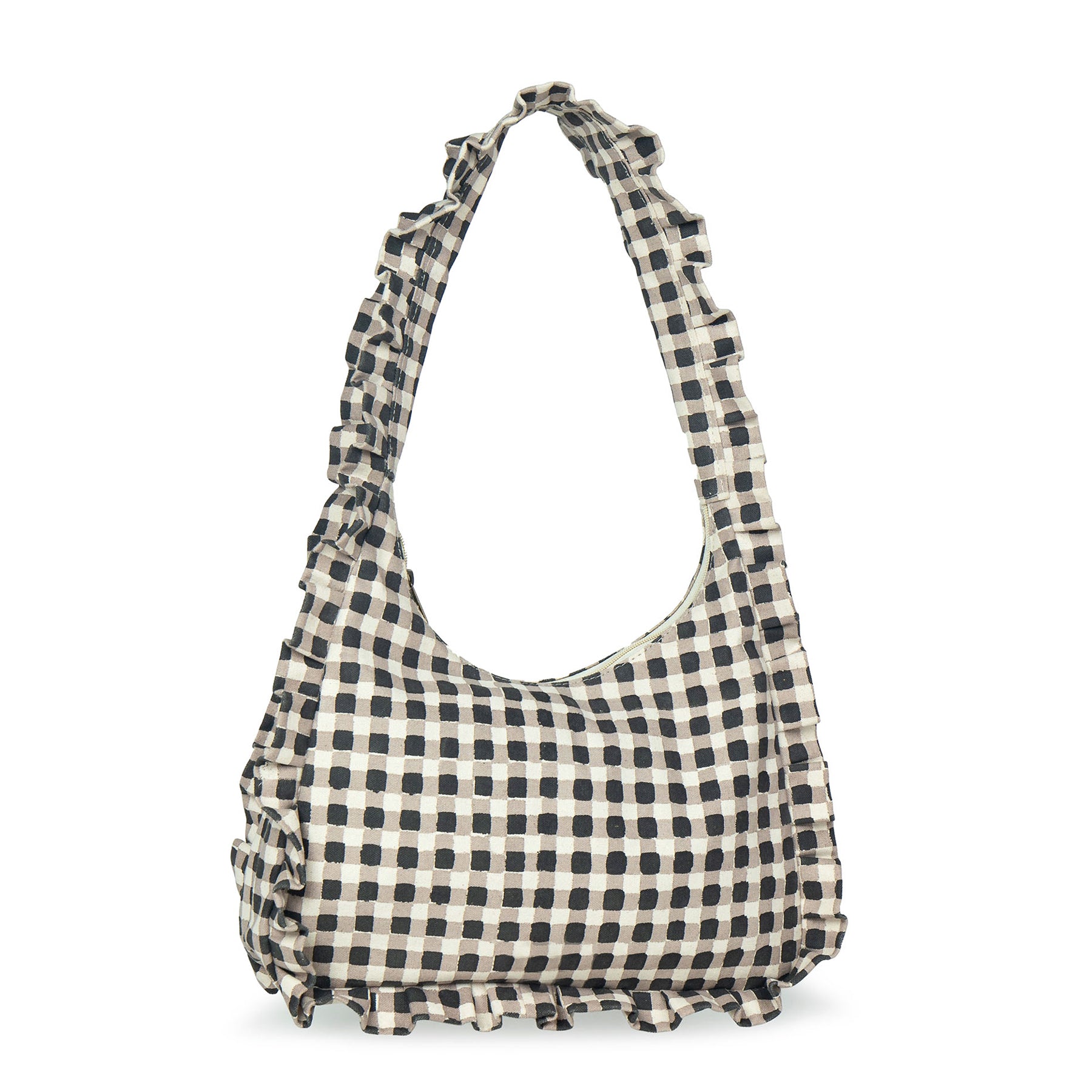 Momo Shoulder Bag: Black Gingham - SFMOMA Museum Store