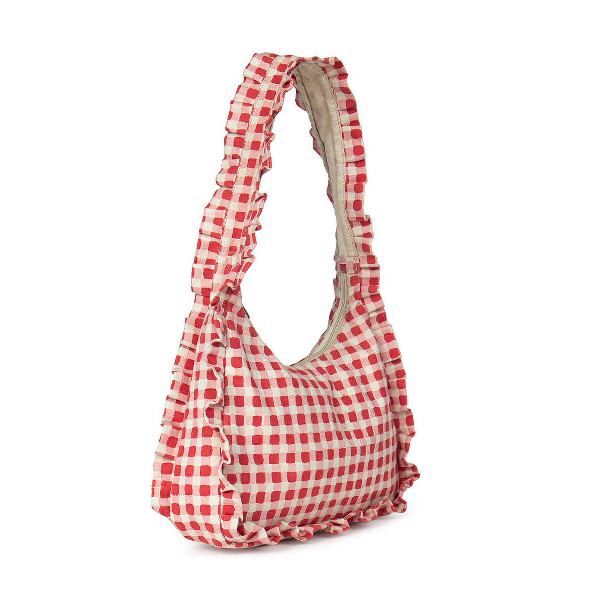 Three-quarter view bag on a white background