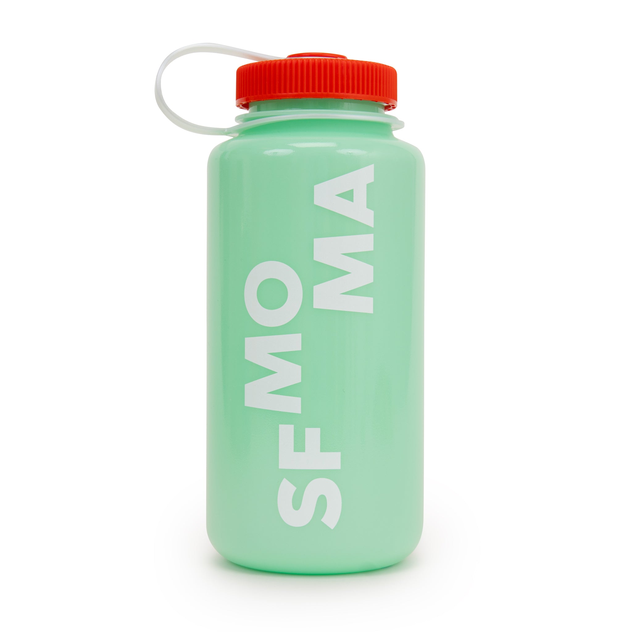 SFMOMA Glow-in-the-Dark Green Wide Mouth 32 oz. Nalgene Bottle