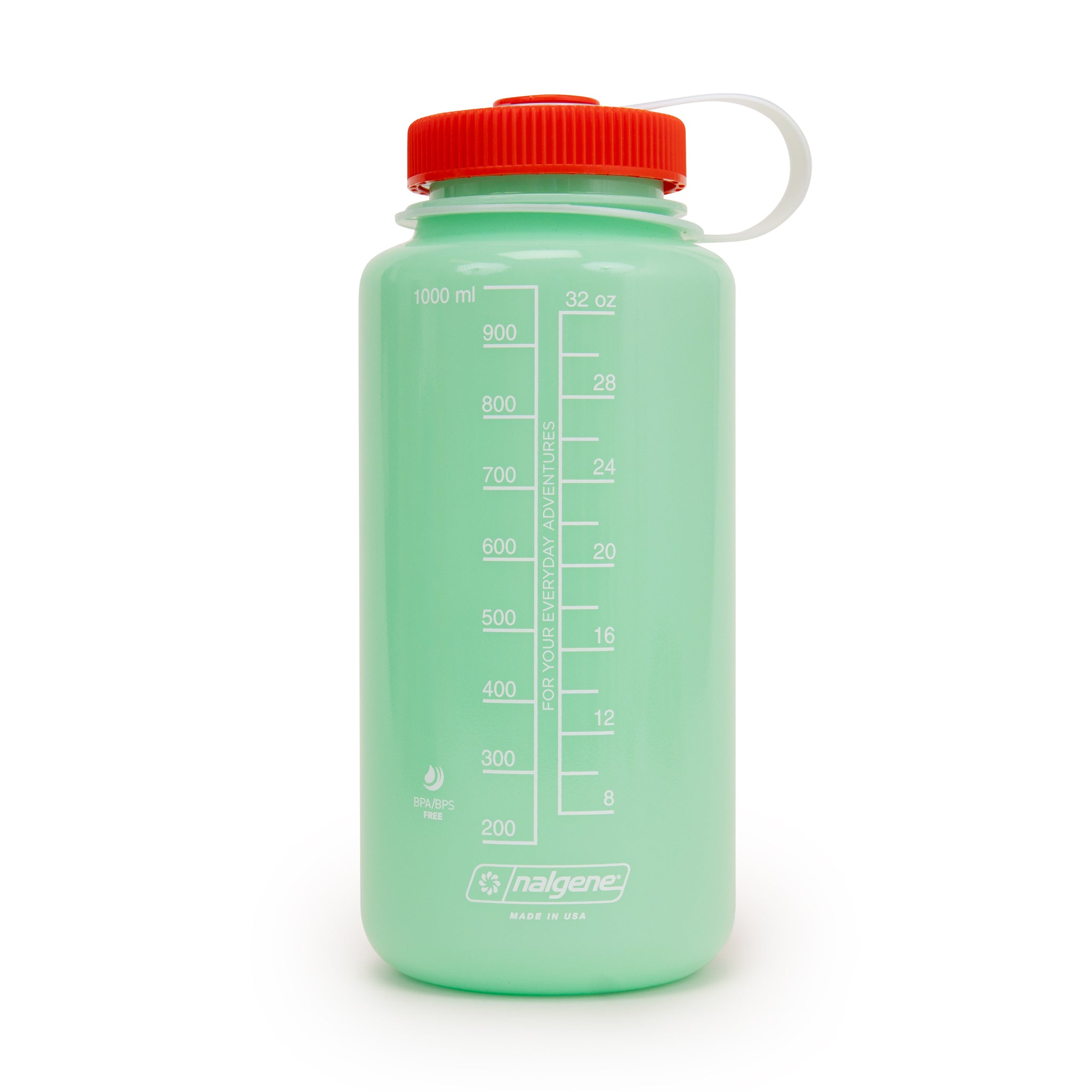 SFMOMA Glow-in-the-Dark Green Wide Mouth 32 oz. Nalgene Bottle