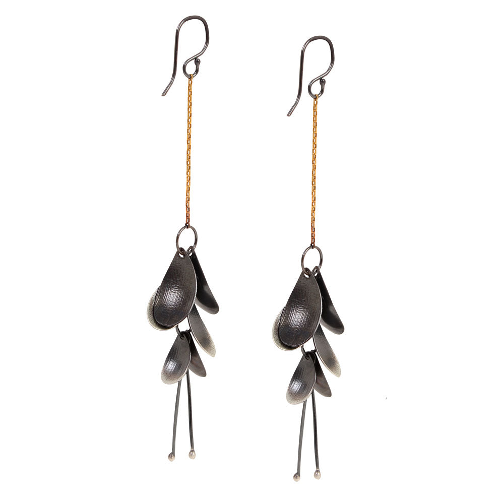 Dangle earrings indian oxidized German silver jewelry, bollywood celebrity  style, gifts for her, long earring. - Vastrabhushan - 3788844