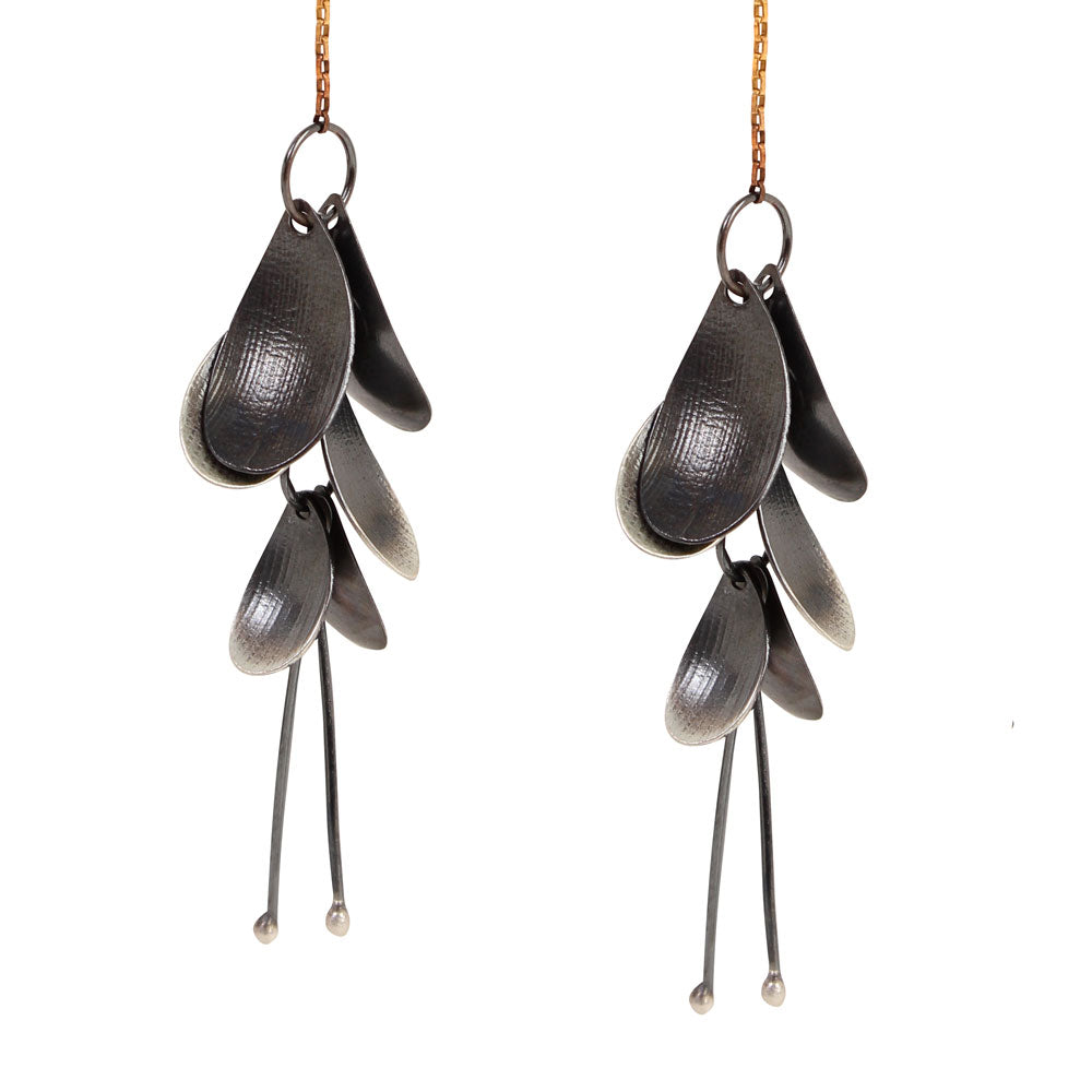 Miyuki Seed Threader Earrings: Black + Bone - SFMOMA Museum Store