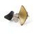 Stainless Steel and 18k Gold Diamond Stud Earrings