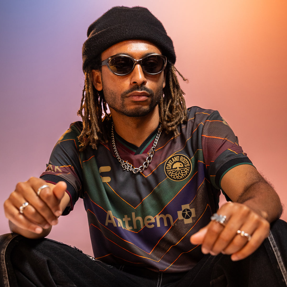 XXXL Oakland Roots SC x SFMOMA Limited-Edition 2025 Jersey front view on Muzae