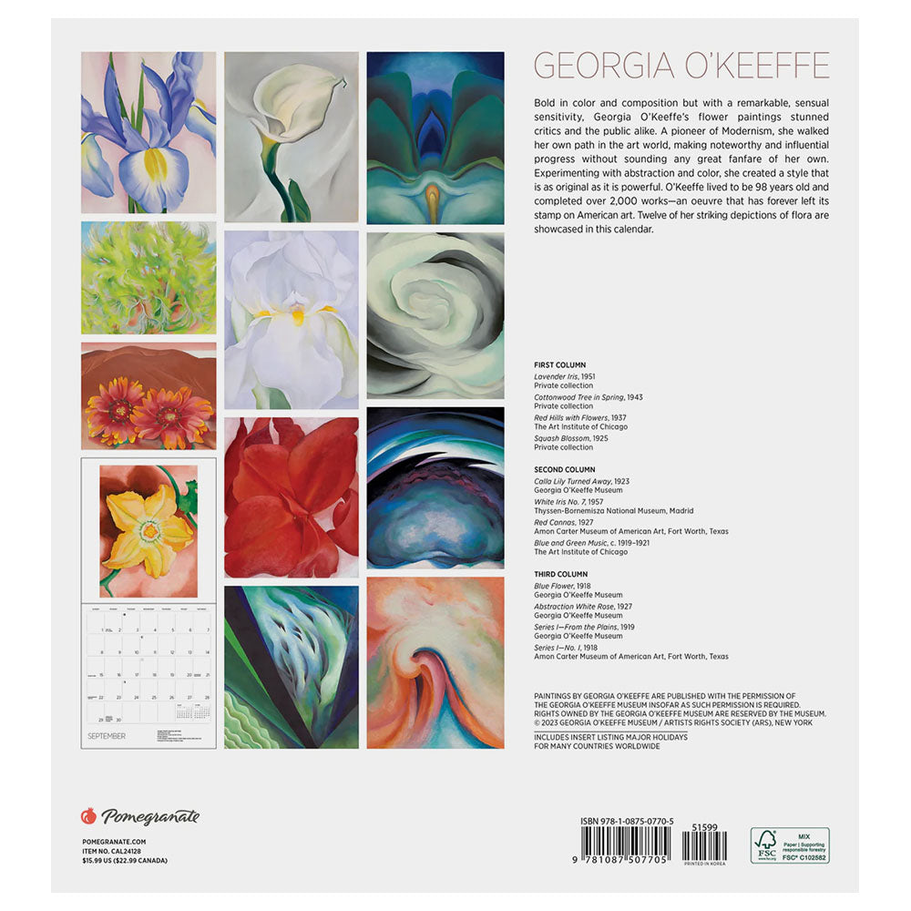 2024 Georgia O&#39;Keeffe Wall Calendar